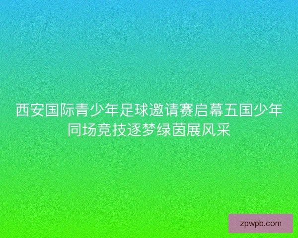 西安国际青少年足球邀请赛启幕五国少年同场竞技逐梦绿茵展风采 西安国际青少年足球邀请赛启幕五国少年同场竞技逐梦绿茵展风采